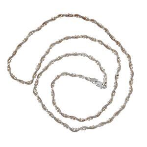 Bead Ball & Snake Chain Necklace | Mexican Vintage Sterling Silver 925 | 20"